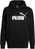 Puma essentials+ 2 col big logo fleece trui zwart/blauw heren online kopen