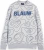 Scotch & Soda Sweater met Blauw-logo en ronde hals van 100% katoen online kopen