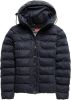 Superdry gewatteerde jas donkerblauw online kopen