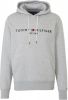 Tommy Hilfiger Herren Kapuzensweatshirt Logo Hoody , Grijs, Heren online kopen