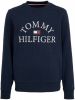 Tommy Hilfiger sweater met logo donkerblauw/wit/rood online kopen