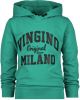 Vingino Essentials hoodie met logo zeegroen online kopen