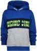 Vingino hoodie Nevy met logo blauw/grijs melange online kopen