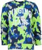 Vingino sweater Nafiz met camouflageprint grijs melange/neon geel/blauw online kopen