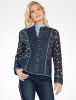 MONA Blazer in doorgestikte jeanslook Blauw/Zwart online kopen